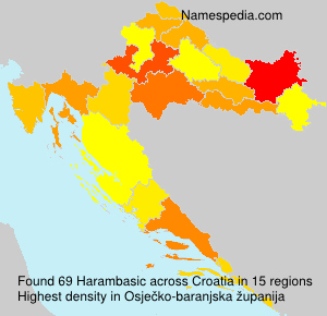 Surname Harambasic in Croatia Surname Harambasic in Croatia