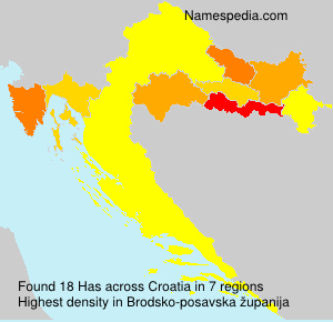 Surname Has in Croatia Surname Has in Croatia