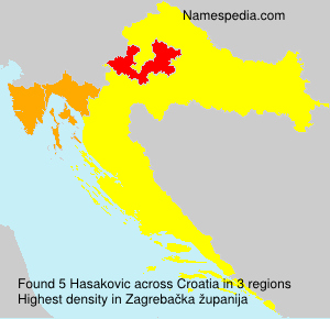 Surname Hasakovic in Croatia Surname Hasakovic in Croatia