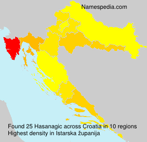 Surname Hasanagic in Croatia Surname Hasanagic in Croatia