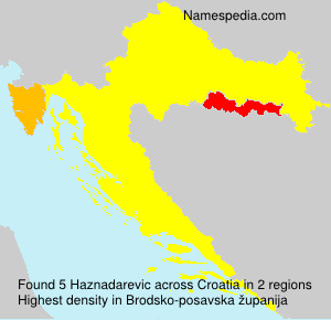Surname Haznadarevic in Croatia Surname Haznadarevic in Croatia