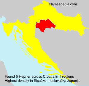 Surname Hepner in Croatia Surname Hepner in Croatia