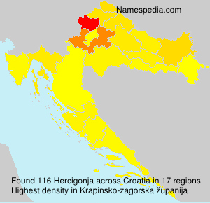 Surname Hercigonja in Croatia Surname Hercigonja in Croatia