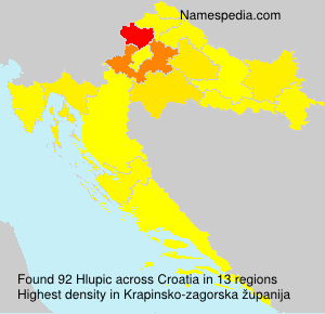 Surname Hlupic in Croatia Surname Hlupic in Croatia