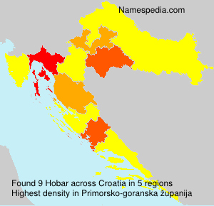 Surname Hobar in Croatia Surname Hobar in Croatia