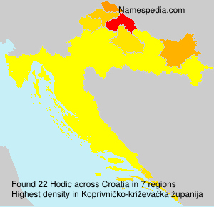 Surname Hodic in Croatia Surname Hodic in Croatia