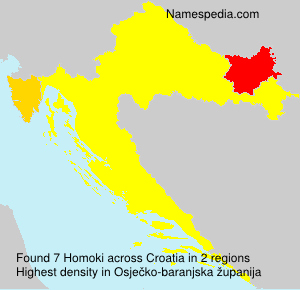 Surname Homoki in Croatia Surname Homoki in Croatia