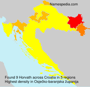 Surname Horvath in Croatia Surname Horvath in Croatia