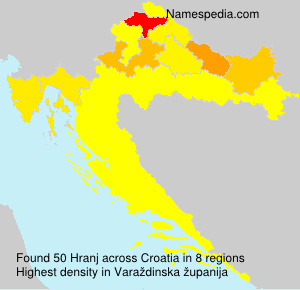 Surname Hranj in Croatia Surname Hranj in Croatia