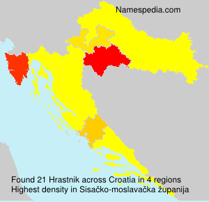 Surname Hrastnik in Croatia Surname Hrastnik in Croatia