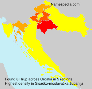 Surname Hrup in Croatia Surname Hrup in Croatia