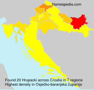 Surname Hrupacki in Croatia Surname Hrupacki in Croatia