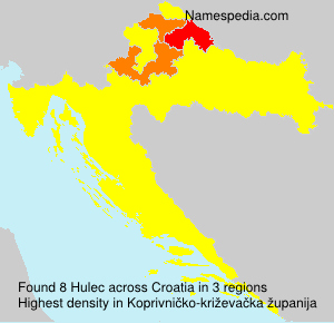 Surname Hulec in Croatia Surname Hulec in Croatia