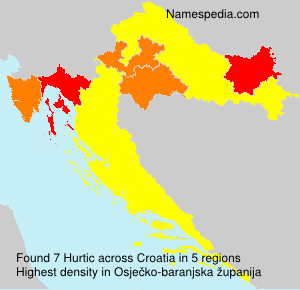 Surname Hurtic in Croatia Surname Hurtic in Croatia