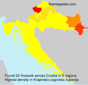 Surname Husarek in Croatia Surname Husarek in Croatia