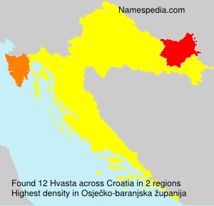 Surname Hvasta in Croatia