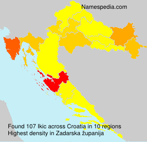 Surname Ikic in Croatia Surname Ikic in Croatia