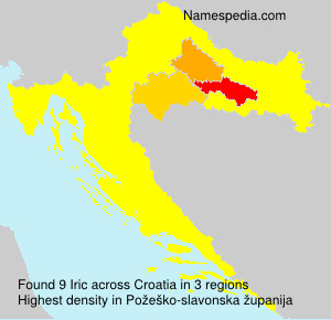 Surname Iric in Croatia