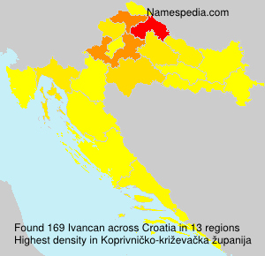 Surname Ivancan in Croatia