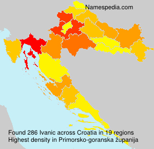 Surname Ivanic in Croatia Surname Ivanic in Croatia