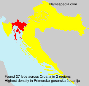 Surname Ivce in Croatia Surname Ivce in Croatia
