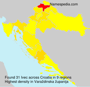Surname Ivec in Croatia Surname Ivec in Croatia