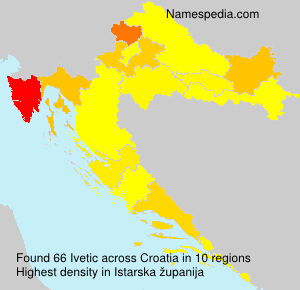 Surname Ivetic in Croatia Surname Ivetic in Croatia