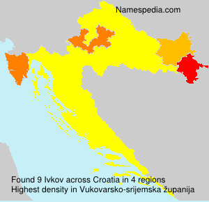 Surname Ivkov in Croatia