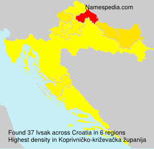 Surname Ivsak in Croatia Surname Ivsak in Croatia