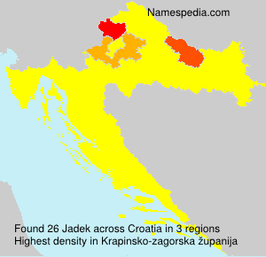 Surname Jadek in Croatia Surname Jadek in Croatia