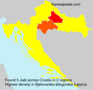 Surname Jadi in Croatia