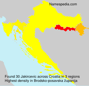 Surname Jakircevic in Croatia Surname Jakircevic in Croatia