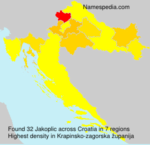 Surname Jakoplic in Croatia Surname Jakoplic in Croatia