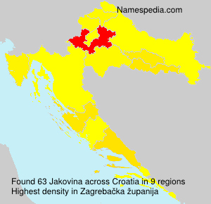 Surname Jakovina in Croatia Surname Jakovina in Croatia