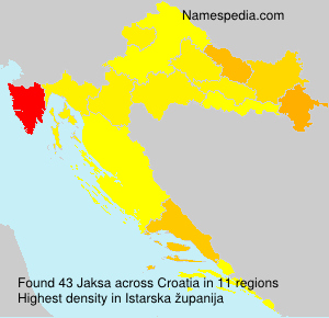 Surname Jaksa in Croatia Surname Jaksa in Croatia