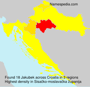 Surname Jakubek in Croatia Surname Jakubek in Croatia