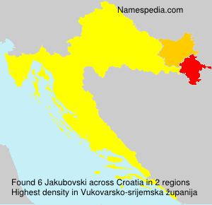 Surname Jakubovski in Croatia Surname Jakubovski in Croatia