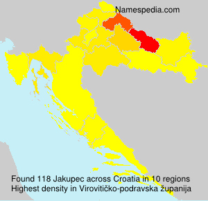 Surname Jakupec in Croatia Surname Jakupec in Croatia