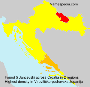 Surname Jancevski in Croatia Surname Jancevski in Croatia