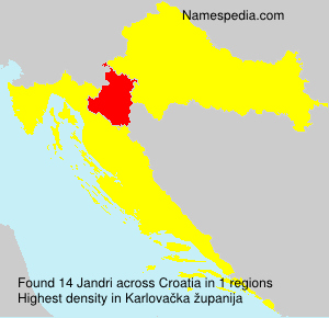 Surname Jandri in Croatia