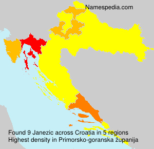 Surname Janezic in Croatia Surname Janezic in Croatia