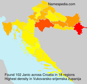 Surname Janic in Croatia Surname Janic in Croatia