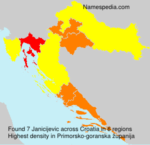 Surname Janicijevic in Croatia Surname Janicijevic in Croatia