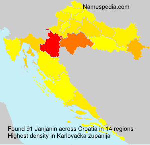 Surname Janjanin in Croatia Surname Janjanin in Croatia