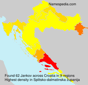 Surname Jankov in Croatia Surname Jankov in Croatia