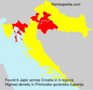 Surname Japic in Croatia Surname Japic in Croatia