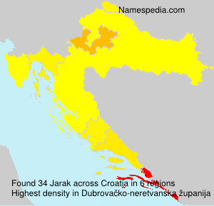 Surname Jarak in Croatia Surname Jarak in Croatia
