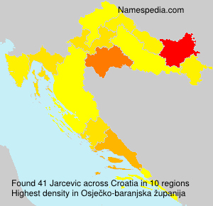 Surname Jarcevic in Croatia Surname Jarcevic in Croatia