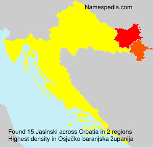Surname Jasinski in Croatia Surname Jasinski in Croatia