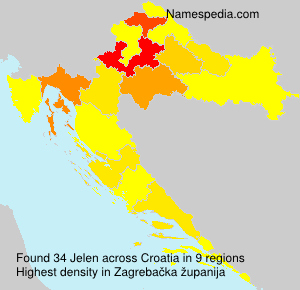 Surname Jelen in Croatia Surname Jelen in Croatia